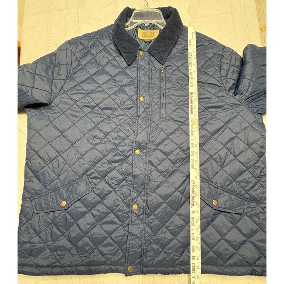 Foundry Women's Plus Size 4XL Quilted Navy Blue Jacket Corduroy Collar  Elbow - Picture 6 of 10